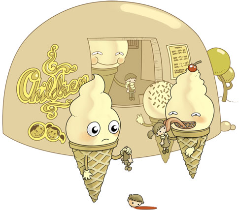 Sheharzad Arshad ice cream cartoon reposted by The Yale Record college humor magazine.