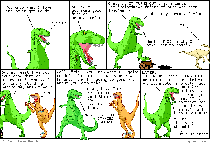 Dinosaur Comics: Gossip