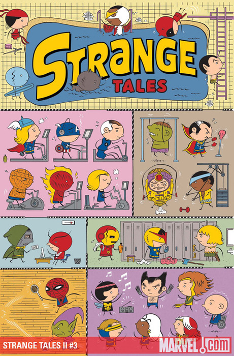 Cover of Strange Tales #3 by Ivan Brunetti, reposted by The Yale Record college humor magazine at yalerecord.com.