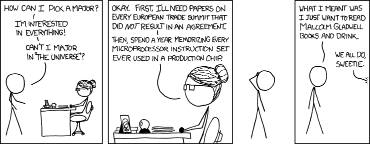 xkcd: Major in the Universe