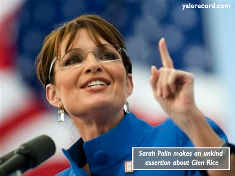 Sarah Palin Photo reposted by The Yale Record college humor magazine