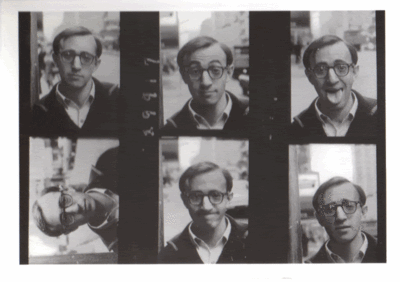 Woody Allen photo strip reposted by The Yale Record college humor magazine.