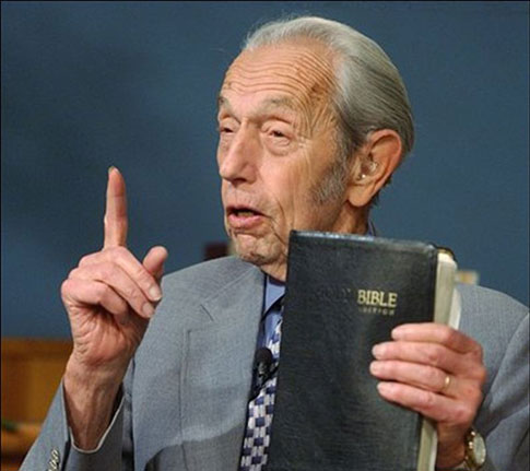 Harold Camping photo reposted by The Yale Record college humor magazine