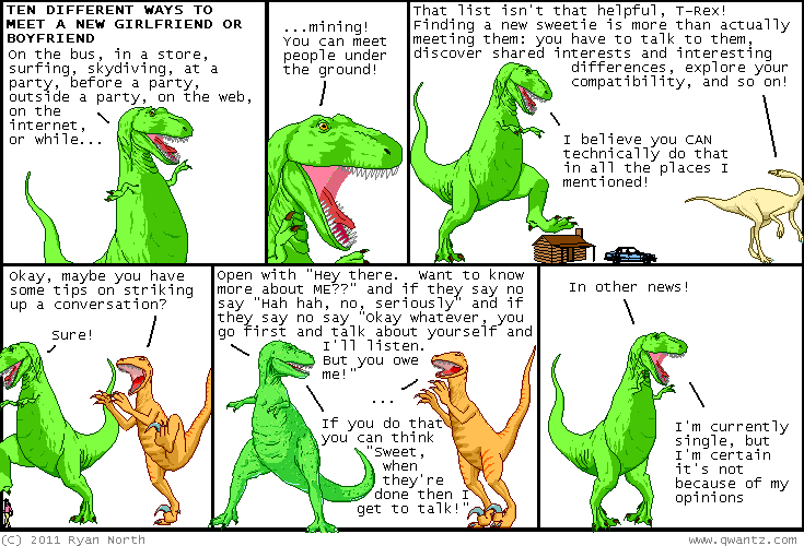 Dinosaur Comics: You Can Meet People under the Ground