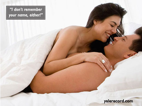 Sex memory loss photo reposted by The Yale Record college humor magazine